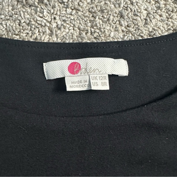 Boden Cap Sleeve Knee Length Jersey Knit Dress 8 Medium Black casual neutral - Picture 4 of 8